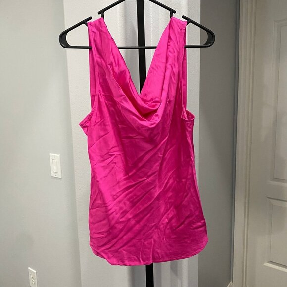 Chloe Kristyn 4111 Non-Stretch Cami Cowl Neck Blouse Pink Women's Size S NEW • - Picture 1 of 5